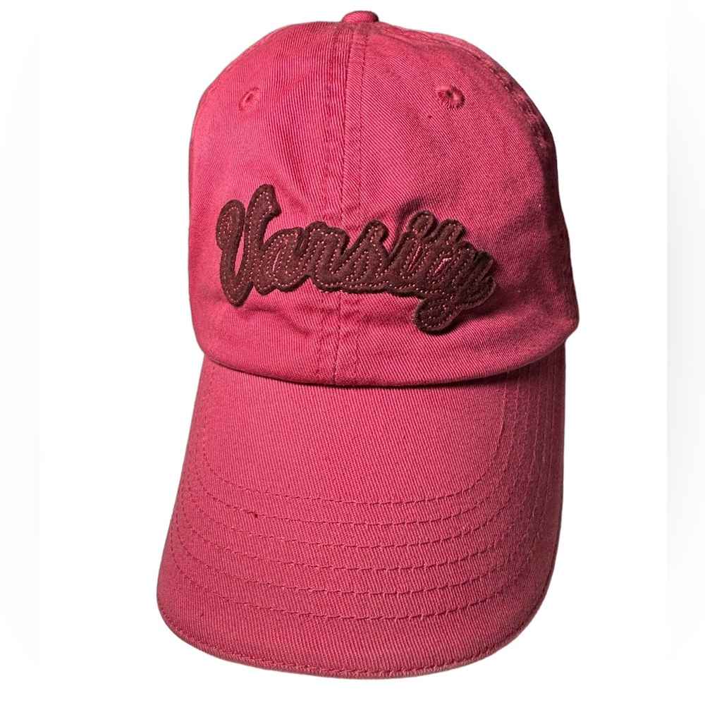 Aeropostale Pink Cotton VARSITY Appliqué Strap Back OS Women’s Baseball Hat NM